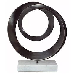 Abstracte bronzen sculptuur "Infinity" (2021) van Yves Rasch
