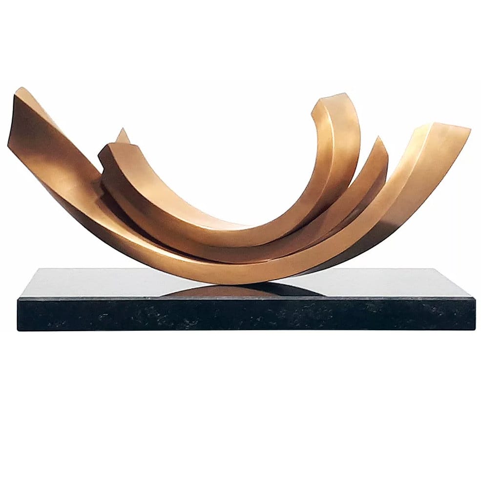 Abstract bronze sculpture &quot;Balance 2&quot; (2020) by Kuno Vollet