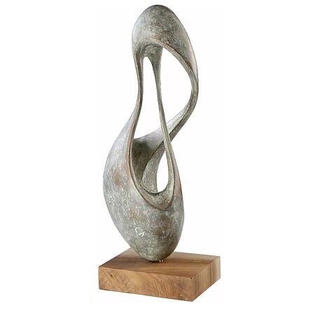 Sculpture de bronze abstraite &quot;Respiration 7&quot; (2015/16) par Yves Rasch