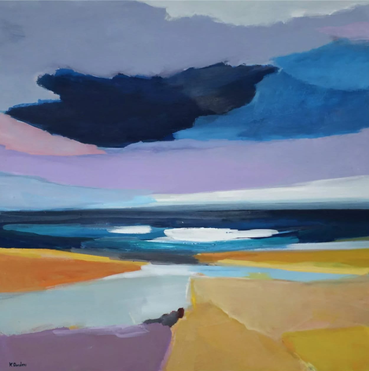 Abstract soul landscape &quot;Strun Mä Branang&quot; (2024) by Kai Quedens