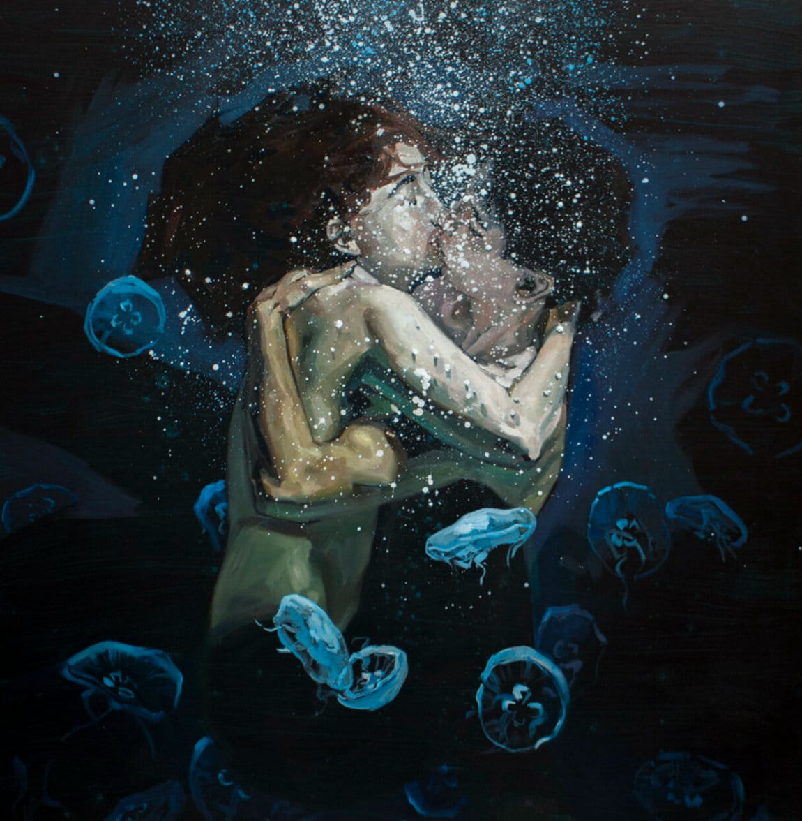 Oil painting &quot;Wasserkuss&quot; (2020) by Oleksii Gnievyshev