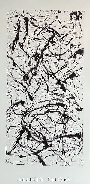 „Number IIA“ (1948) von Jackson Pollock, Editions Pierre D’Harville (lizenziert durch J. Pollock/SOFAM Belgique)