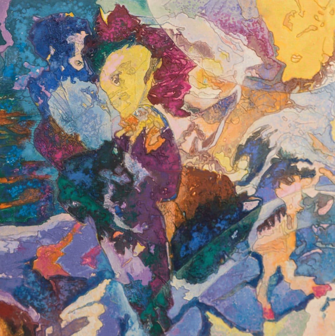 Abstract oil painting &quot;intimate in togetherness&quot; (2019) by Erika Seywald