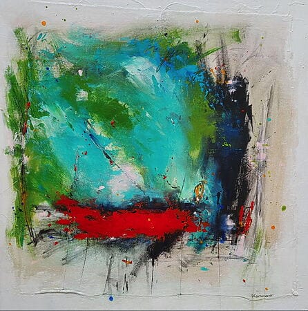 Abstraktes Acrylgemälde "Die Welle des Lebens!" (2020) von Maria Kammerer