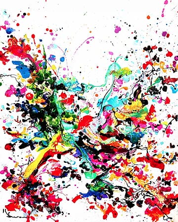 Abstraktes Acrylgemälde „Prosperity“ (2020) von Kspersee