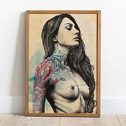 Stilisierte Aktzeichnung "This Is Mine" (2024) im Street Art Stil, von Marco Paludet