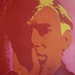 "Zelfportret" (1993) van Andy Warhol, reproductie op handgemaakt papier