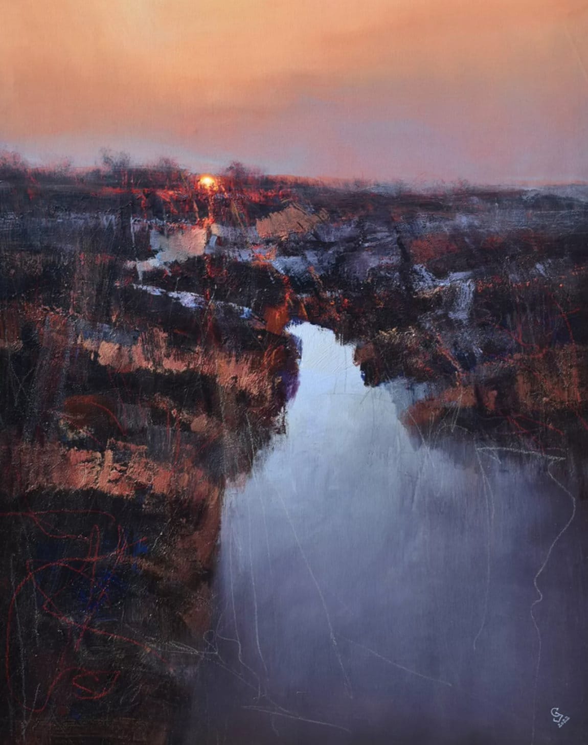 Landscape painting &quot;Twilight of the Minds&quot; (2022) by Ivan Grozdanovski