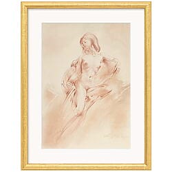 Erotische Zeichnung "Eva I" von KAY, limitierte Lithografie
