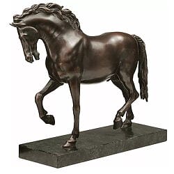 Bronzeskulptur "Das Pferd der Medici" (1594) von Giovanni da Bologna (Museums-Replikat)