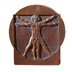 "Schema delle Proporzioni" von Leonardo da Vinci, Vitruvianischer Mensch als Standrelief