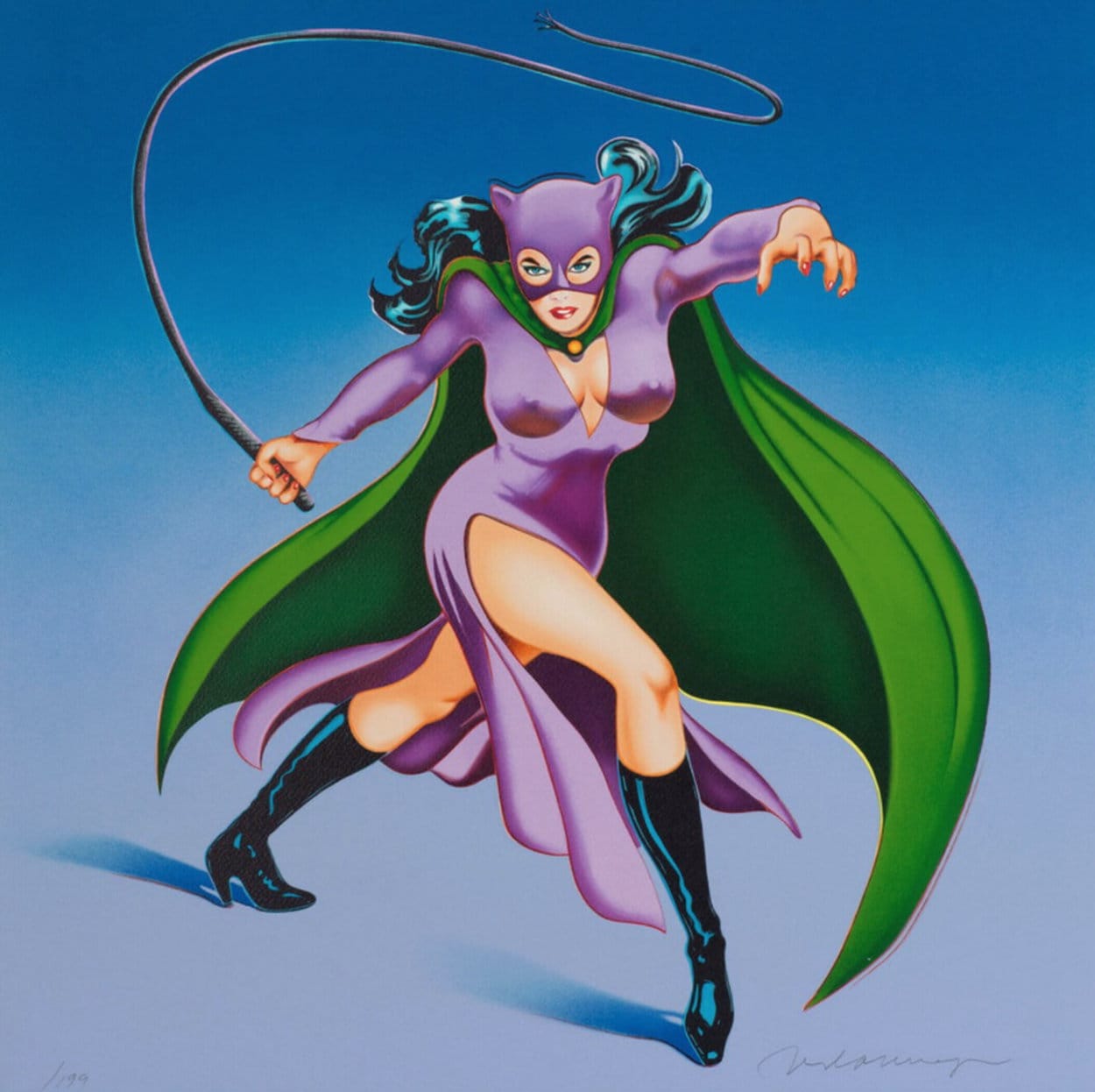 Comic Art &quot;Cat Woman #1&quot;, limited lithograph by Mel Ramos