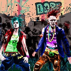 Punk Art "Dope" (2023) von Holger Mühlbauer-Gardemin