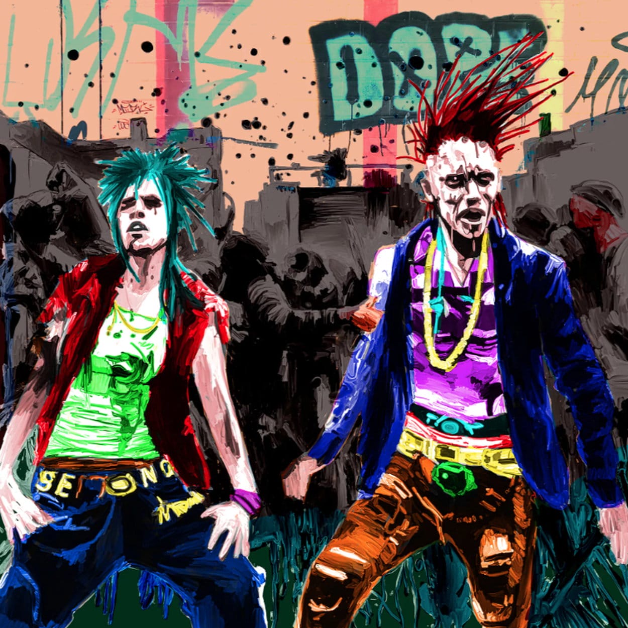 Punk Art &quot;Dope&quot; (2023) par Holger Mühlbauer-Gardemin