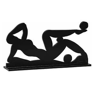 Schwarze Stahlskulptur "Fisher Island" (2009) von Stefan Szczesny, limitierte Reduktion Schwarze Stahlskulptur "Fisher Island" (2009) von Stefan Szczesny, limitierte Reduktion