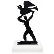 Sculpture en acier noir "L'Esprit de la Paix" (2019) de Stefan Szczesny Sculpture en acier noir "L'Esprit de la Paix" (2019) de Stefan Szczesny