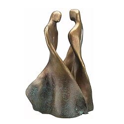 2-teilige Bronze-Skulptur "Tanzendes Paar" von Maria-Luise Bodirsky