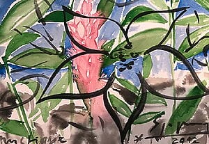 Aquarellmalerei "o.T. (Mustique) 2012" von Stefan Szczesny (Unikat)