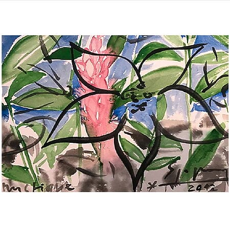 Aquarellmalerei "o.T. (Mustique) 2012" von Stefan Szczesny (Unikat) Miniaturansicht für das Anzeigenbild