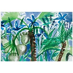 Aquarellmalerei "La Végétation luxuriante, 2000" von Stefan Szczesny (Unikat)