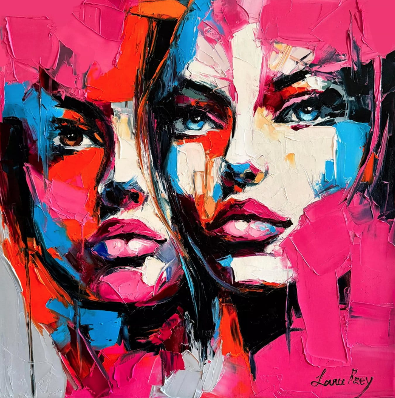 Oil painting &quot;Pink Mixture&quot; (2024) by Lana Frey