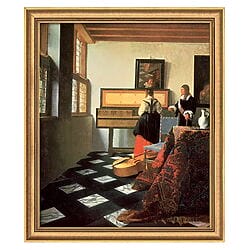 "Die Musikstunde" von Jan Vermeer van Delft, limit. Giclée Reproduktion