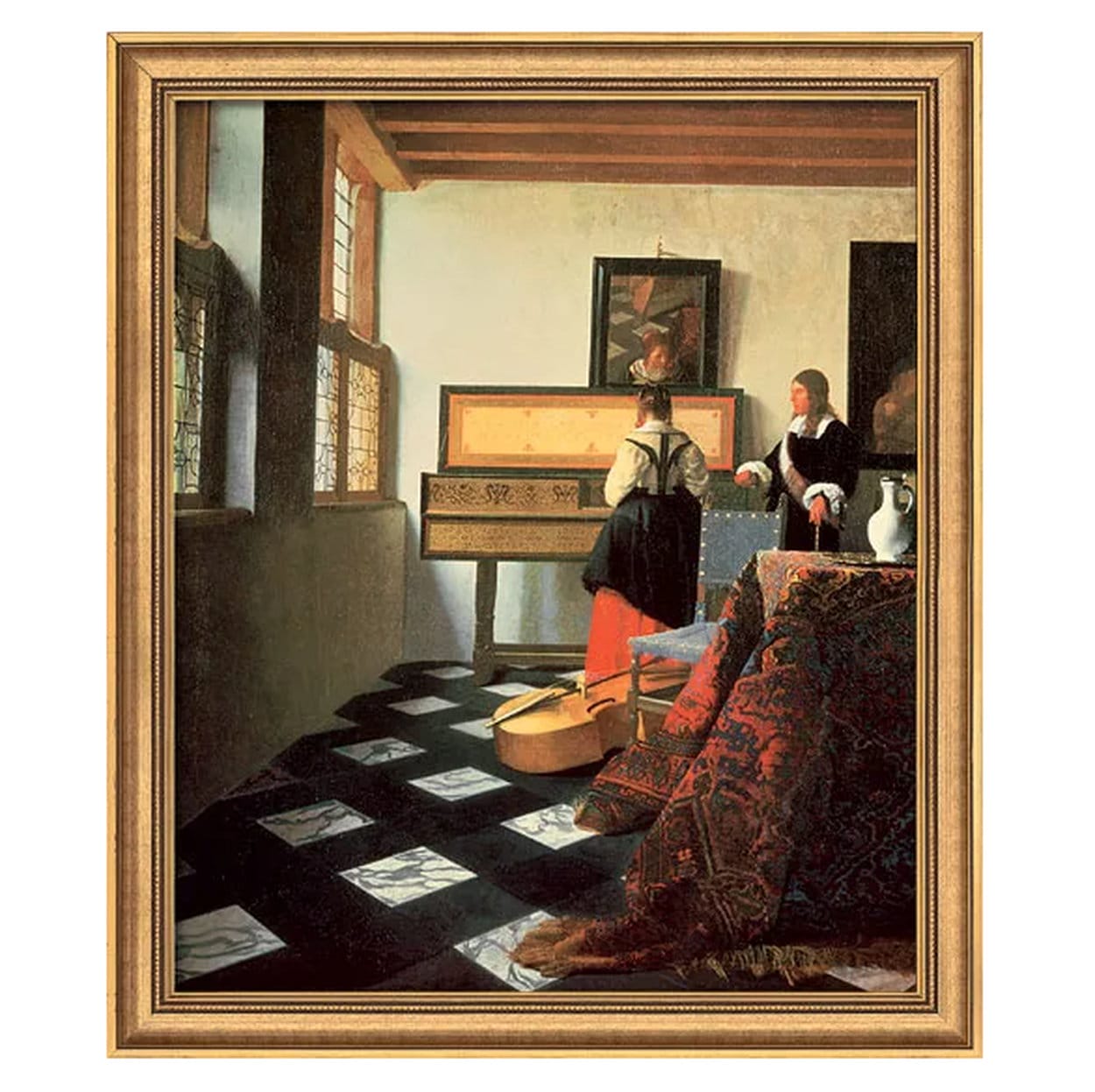 &quot;The music lesson&quot; by Jan Vermeer van Delft, Limit. Giclée reproduction