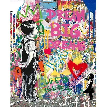 „With All My Love“ (2022) - Mixed Media Street Art von Mr. Brainwash
