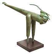 Skulptur "Kleiner Raubvogel" von Paul Wunderlich, Metallguss Skulptur "Kleiner Raubvogel" von Paul Wunderlich, Metallguss