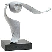 Skulptur "Sneeuwuil - Schneeeule" von Evert den Hartog, Bronze grau