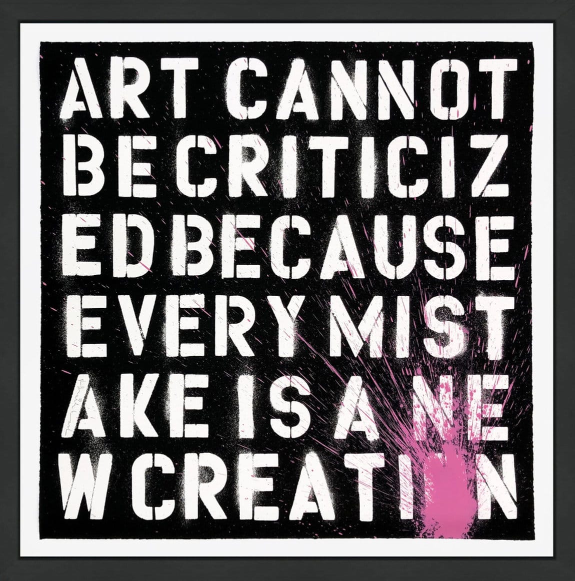 &quot;Keep Creating - Pink&quot; (2011) by Mr. Brainwash, limited screen printing on paper
