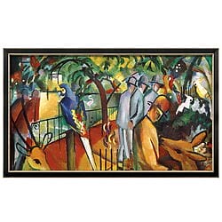Fine-Art-Giclée-Druck des Ölgemäldes "Zoologischer Garten I" (1912) von August Macke, limitierte Edition