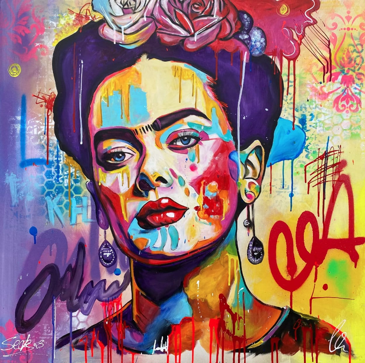 Acrylic painting &quot;It&#39;s Frida&quot; (2023) by Sabrina Seck (unique)