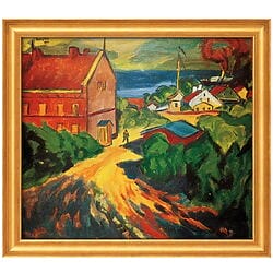 "Das rote Beamtenhaus in Nidden" von Max Pechstein (limitierte Reproduktion)