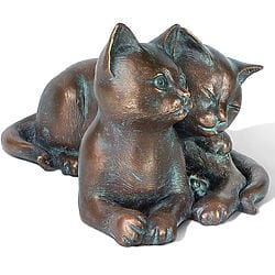 Gartenskulptur "Kätzchen", Edition in patinierter Bronze