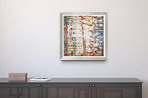 "Abstract Painting" (1992) by Gerhard Richter, limited edition reproduction on handmade paper