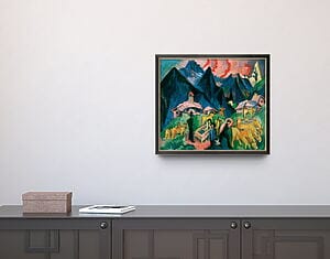 Reproduction en édition limitée du tableau expressionniste « Vie alpine » d'Ernst Ludwig Kirchner