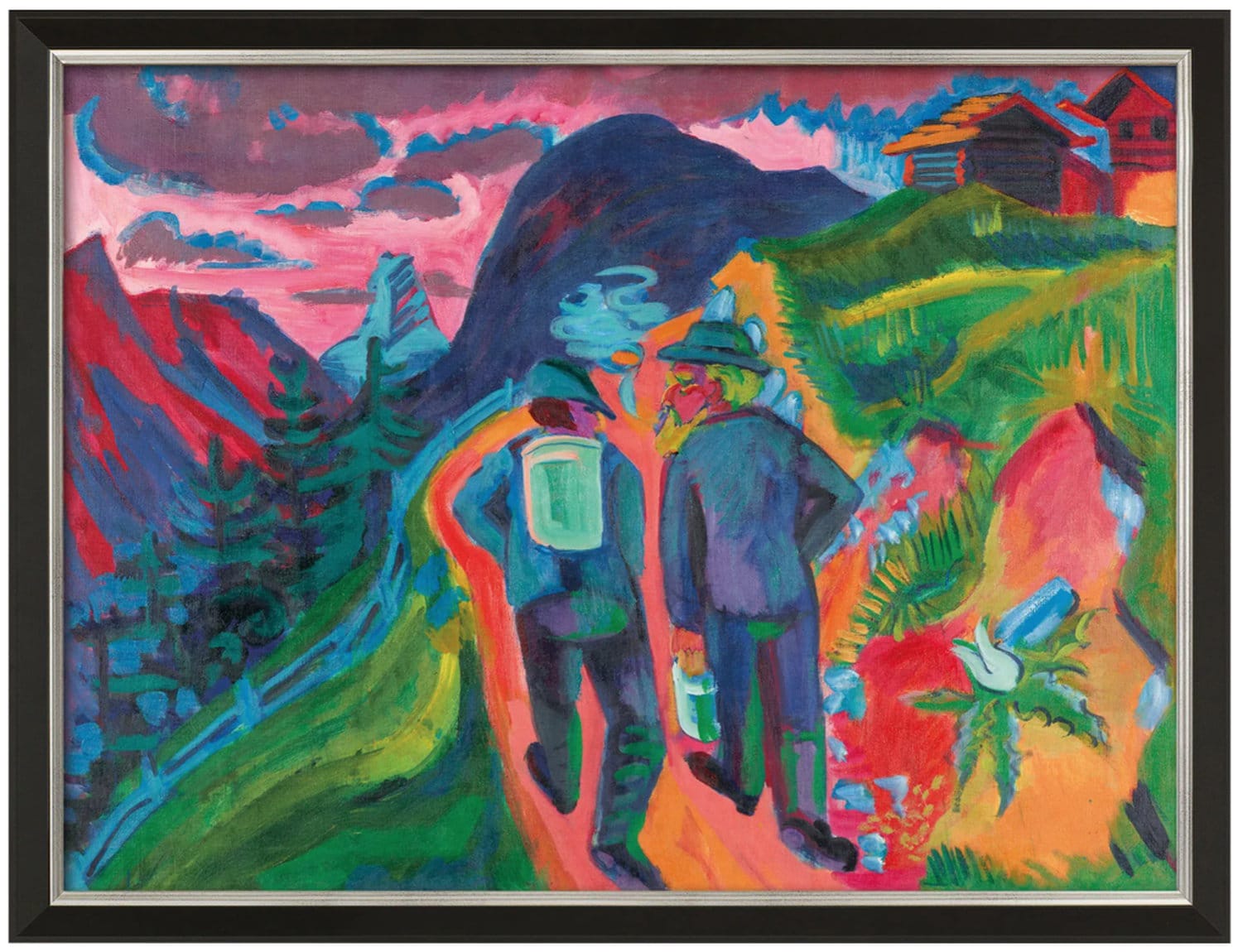 "Alpweg nach dem Gewitter" von Ernst Ludwig Kirchner, limitierte Reproduktion