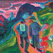 "Alpweg nach dem Gewitter" von Ernst Ludwig Kirchner, limitierte Reproduktion