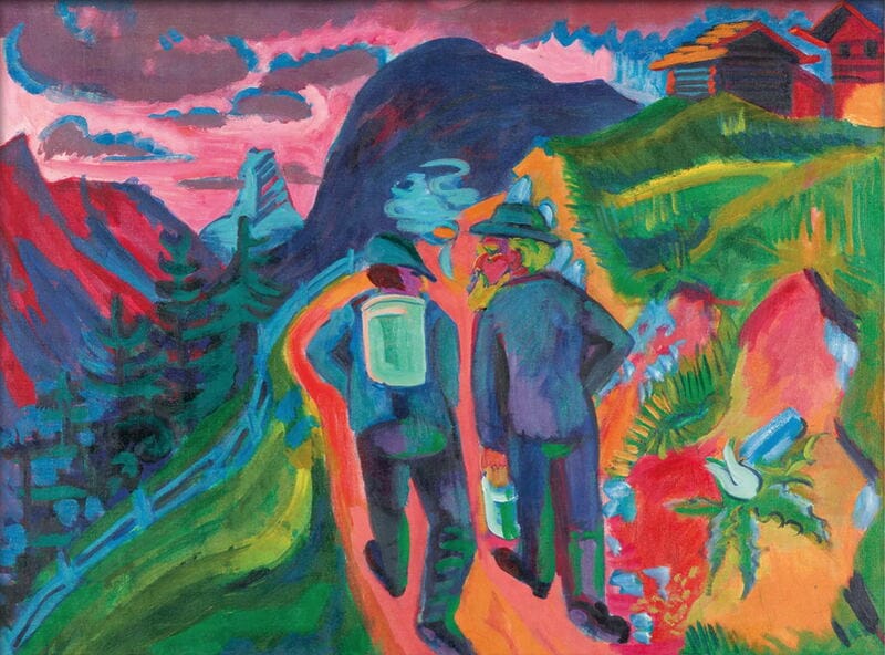 "Alpweg nach dem Gewitter" von Ernst Ludwig Kirchner, limitierte Reproduktion