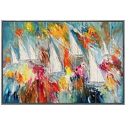 Grootformaat acrylverfschilderij "Wild Sea" (2020) van Peter Nottrott