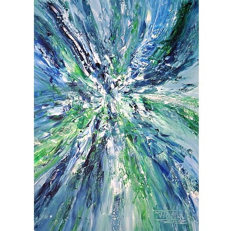 &quot;Sous-marine de la lumière du jour M 2&quot; - Résumé dynamique peinture acrylique de Peter Nottrott