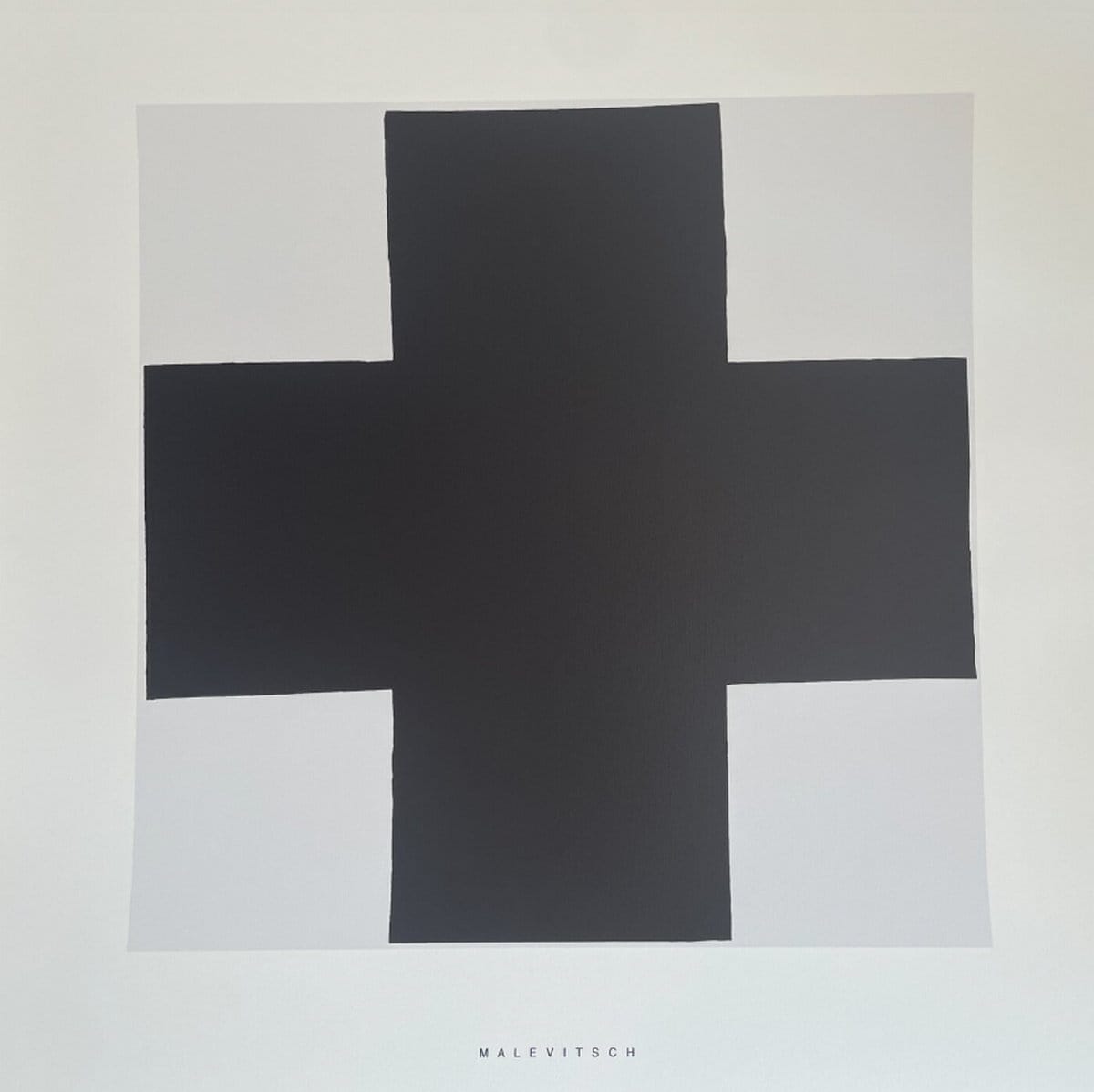 &quot;Black Cross&quot; (1923) by Kazimir Malevich, screen print on paper