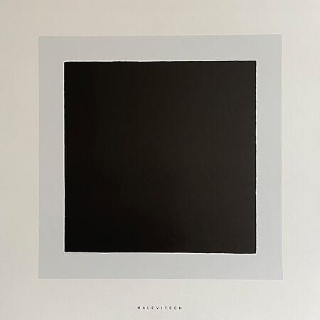 "Das schwarze Quadrat" (1915) von Kazimir Malevich, Flachdruck auf Papier