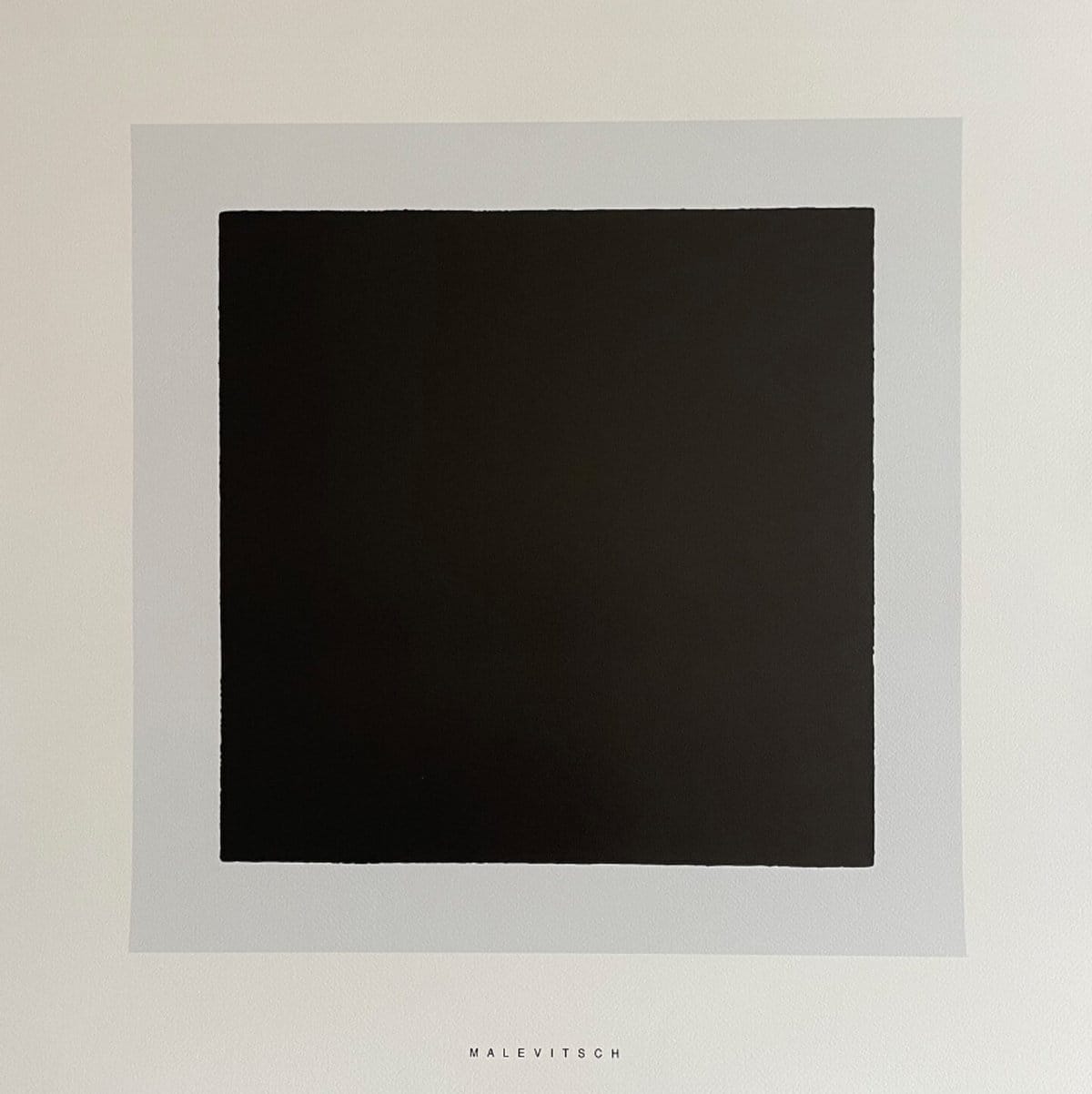 &quot;The Black Quadrat&quot; (1915) by Kazimir Malevich, flat pressure on paper