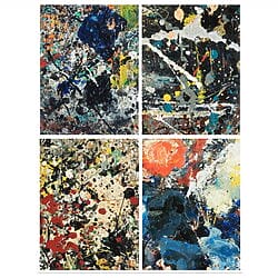 Jackson Pollock "Beyond the Edge, the Studio Set 1", limitierter Giclée-Druck