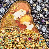 Mixed Media Gemälde „Mother and baby“ (2024) von BAST, skulpturale 3D-Wandkunst