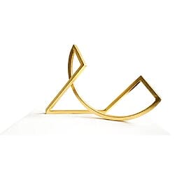 Abstrakte Skulptur "Schleife 33 - Gold Edition" (2015) von Sonja Edle von Hoeßle