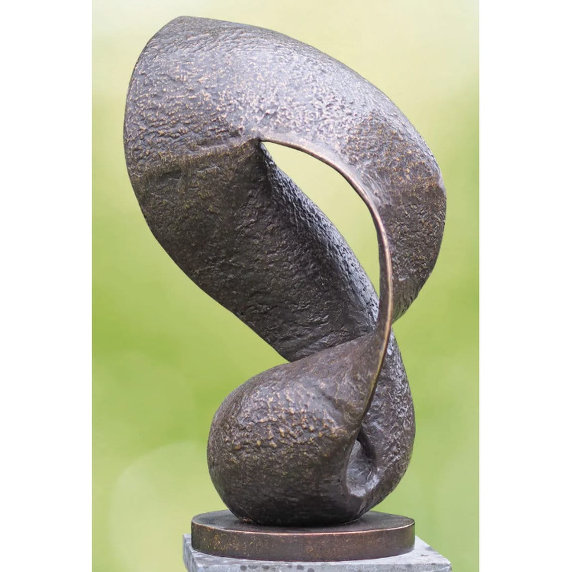 Abstract garden sculpture &quot;Eternity&quot;, patinated bronze