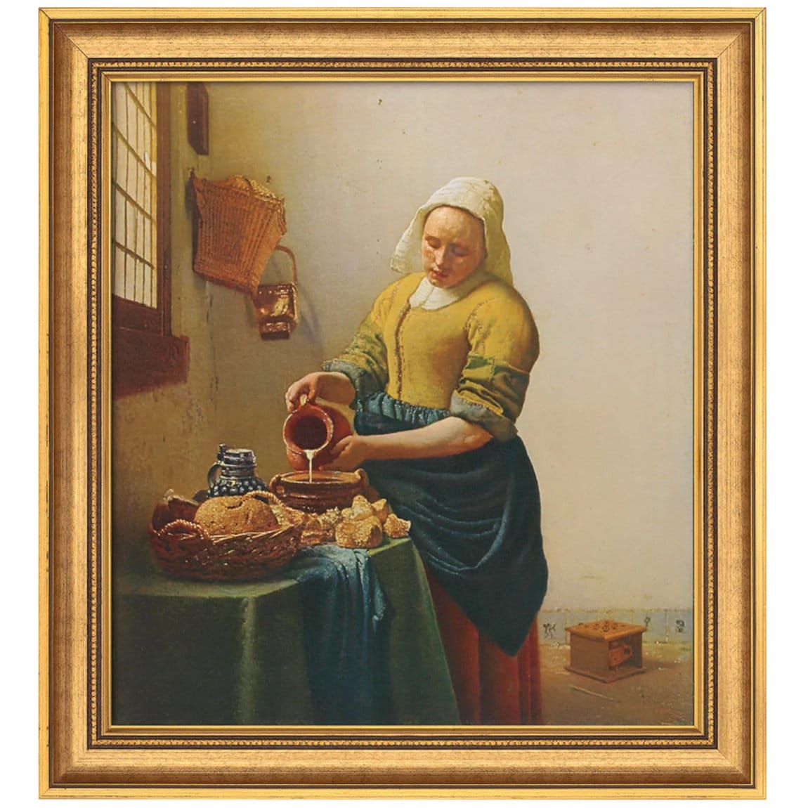 &quot;Service maid with milk jug&quot;, limited reproduction by Jan Vermeer van Delft&#39;s work
